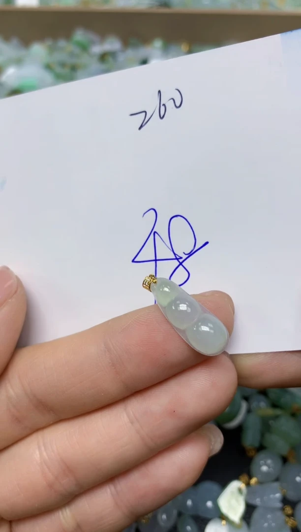 【闪购商品】翡翠挂件18K金镶嵌 天然翡翠A货