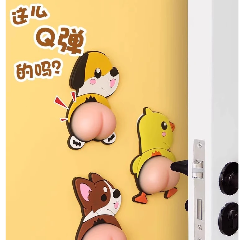 可爱蜡笔小新软屁屁硅胶3D立体卡通家用装饰冰箱贴防磕碰网红爆款