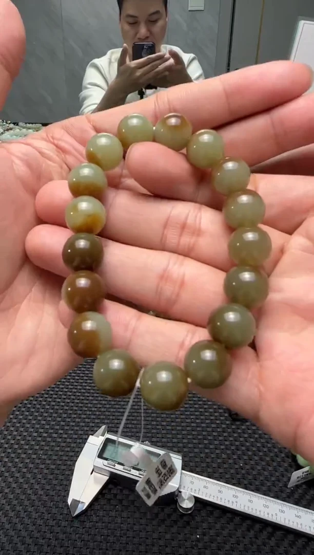 未镶嵌手串和田玉若羌糖手串卡12