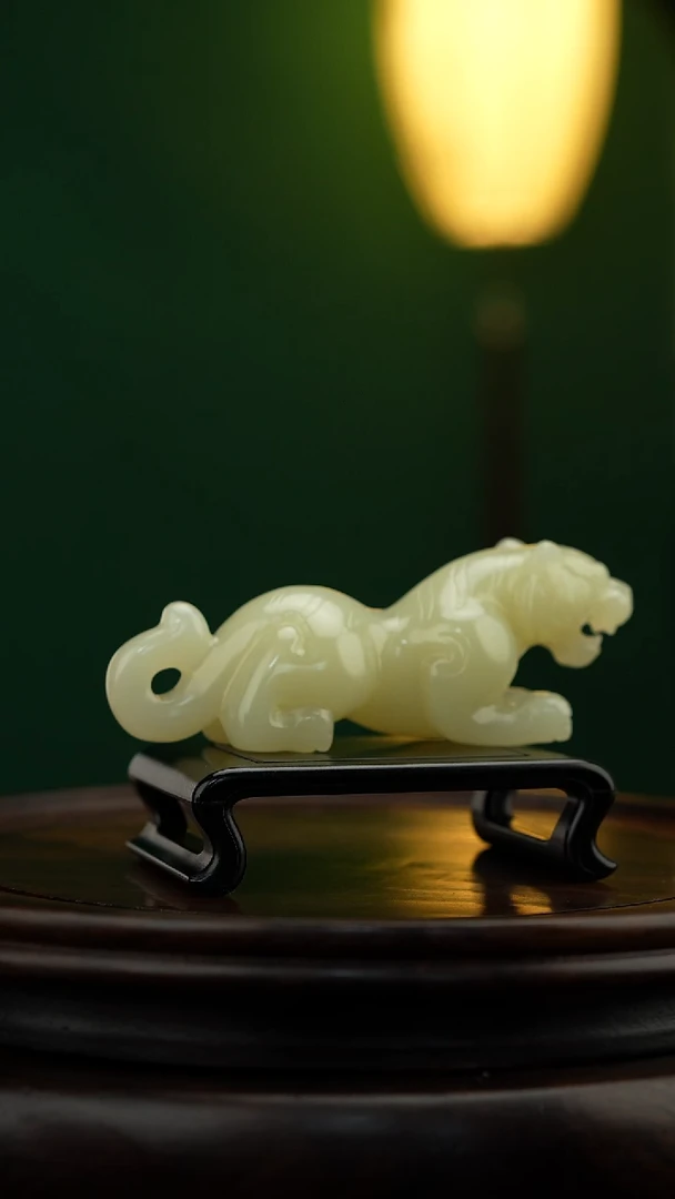 玉【虎虎生威】天然玉手把件