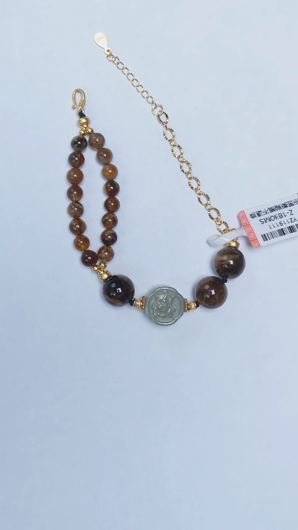 未镶嵌琥珀手链缅珀圆珠手链