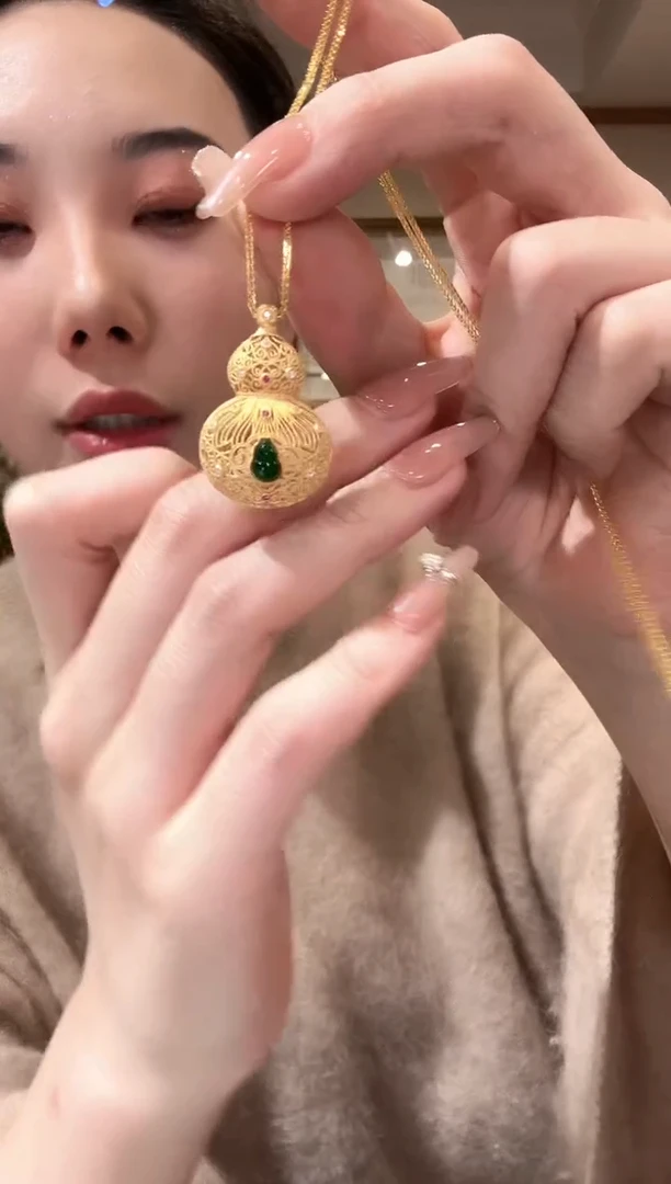 【闪购商品】翡翠颈饰银S925镶嵌国风