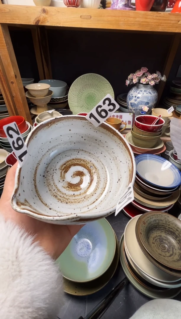 瓷片始****老163白麻点公道碗