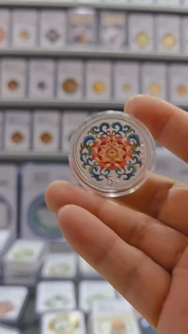 纯银2022年花开富贵银币盒证全