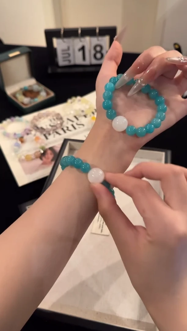 水晶手链合金天河石x2070