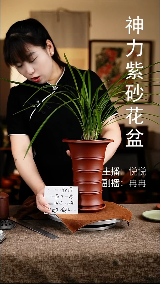 紫砂花盆花卉工艺9497+z