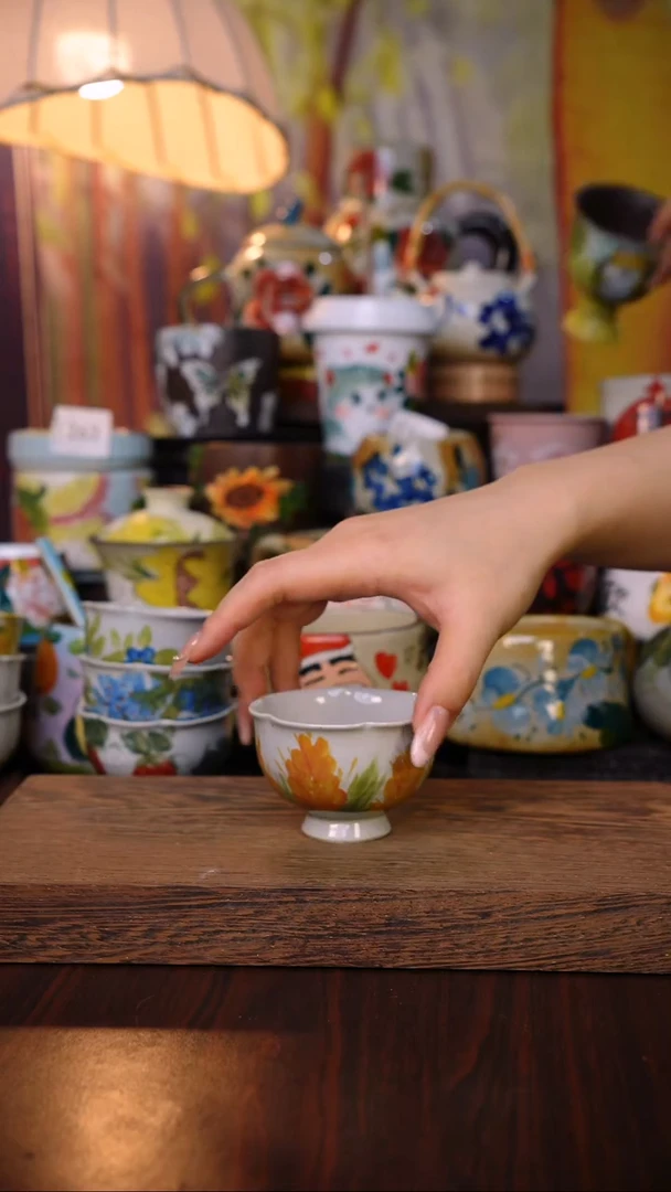 杯子陶泥垚手作 景德镇手工手绘陶瓷器物