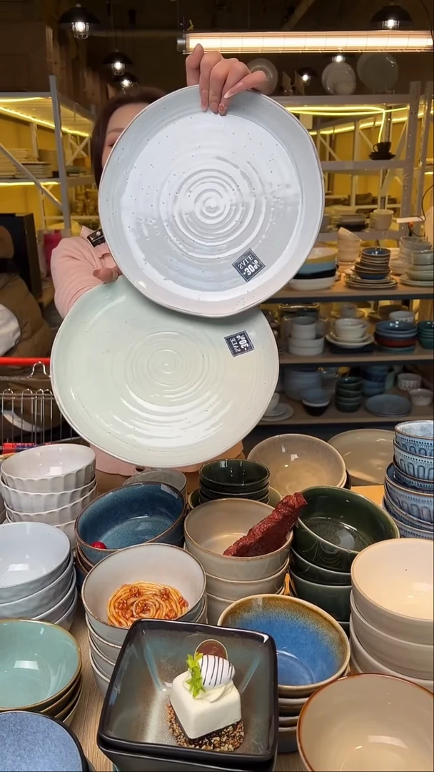 瓷140【瑕疵】外贸尾货窑变釉下彩