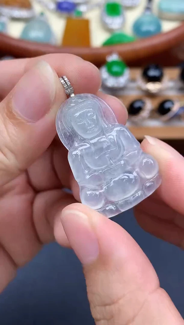 颈饰18K金镶嵌翡翠72-中国好珍宝