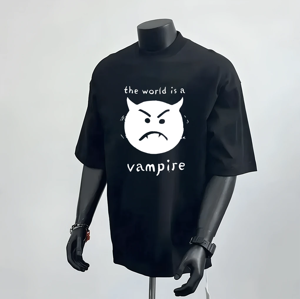 纯棉服饰男装上衣印花短袖T恤夏季不透百搭圆领高级感男士半袖t恤