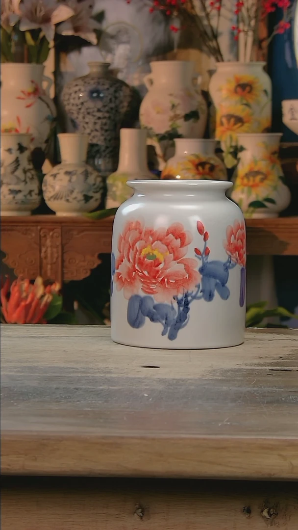 【闪购商品】瓷片景德镇纯手工釉下彩精品花瓶