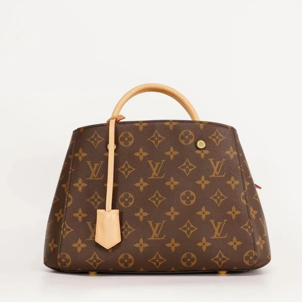 99新 LouisVuitton/路易威登 老花经典蒙田BB包/单肩斜挎包