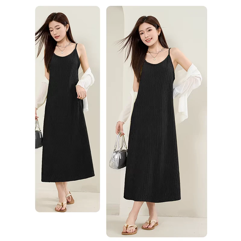 2321吊带裙女夏2025新款轻奢高级感气质显瘦连衣裙性感长裙子