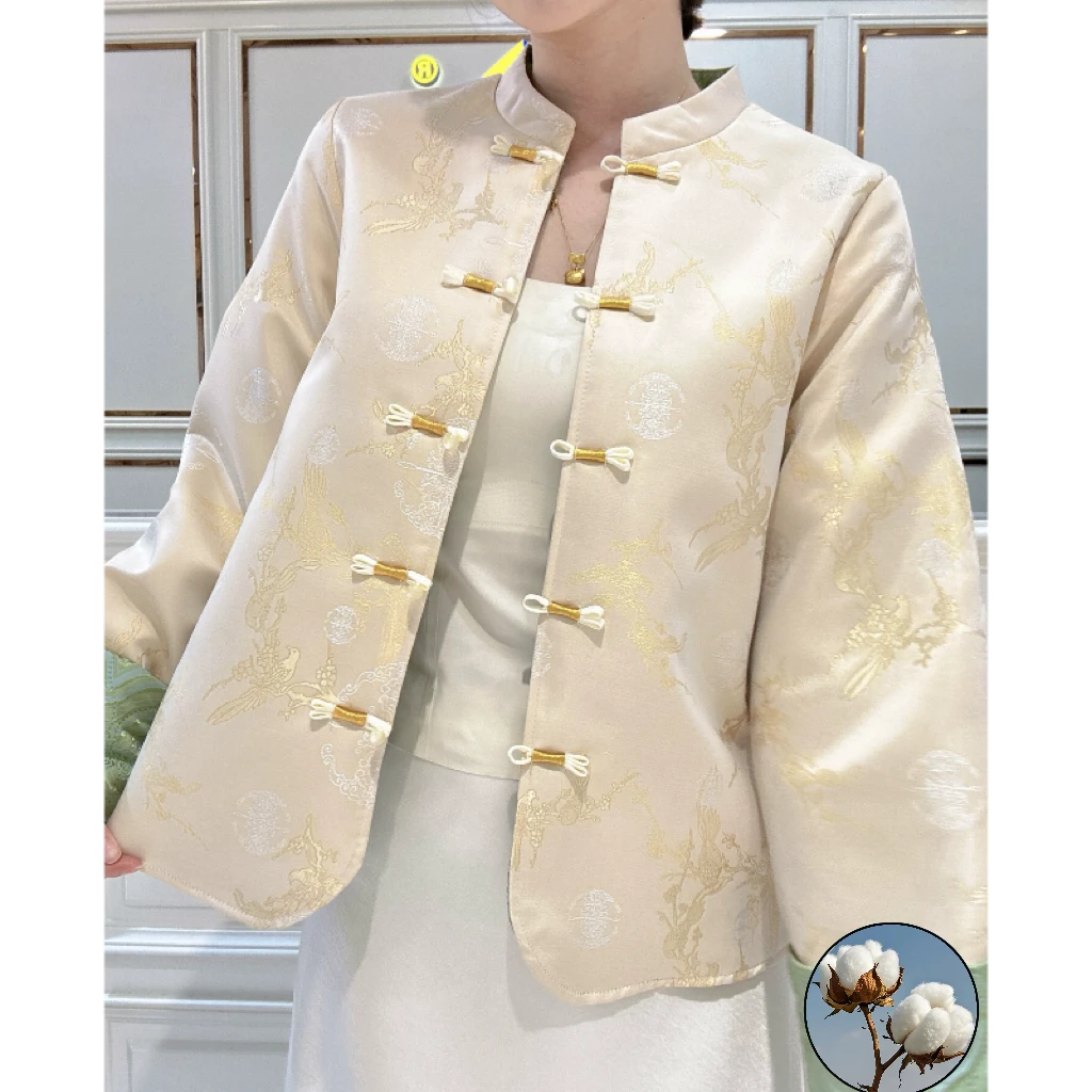 【汉叙阁】棉服新中式长袖外套加棉加厚宽松保暖冬季棉衣