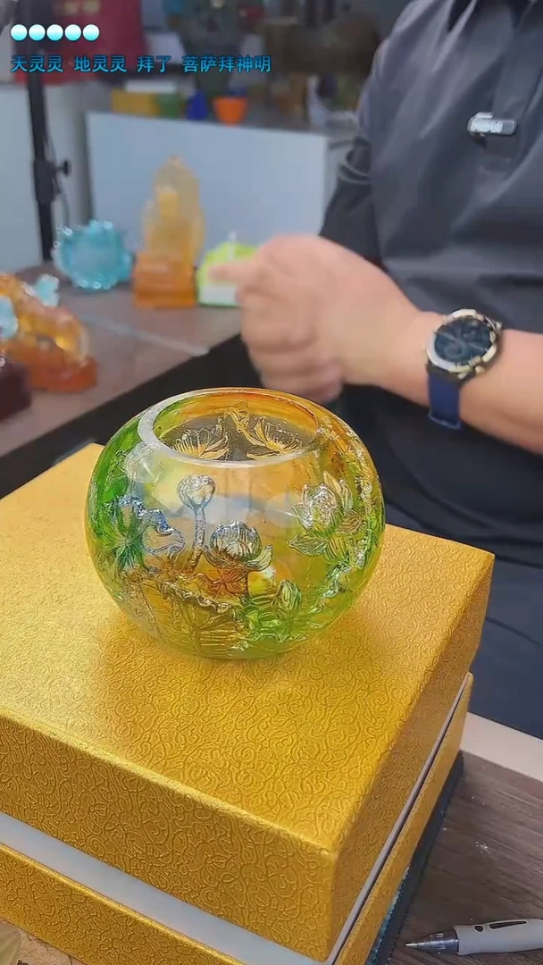 泥塑大****煜古法琉璃艺术摆件