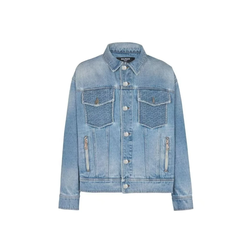 全新未使用 BALMAIN/巴尔曼 徽标牛仔外套 54码