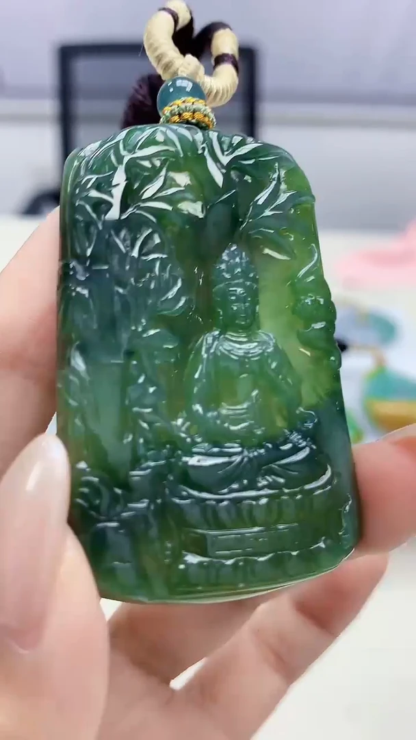 未镶嵌定制翡翠4898xx-毛货挂件115