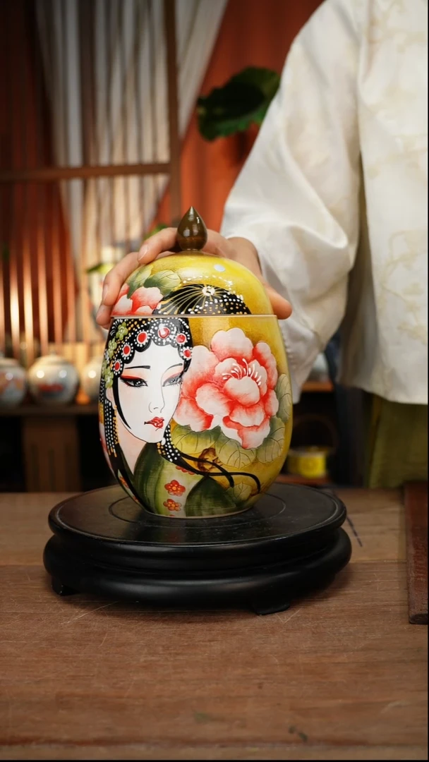 瓷片【简家甄选】景德镇设计师釉下手绘陶瓷餐具