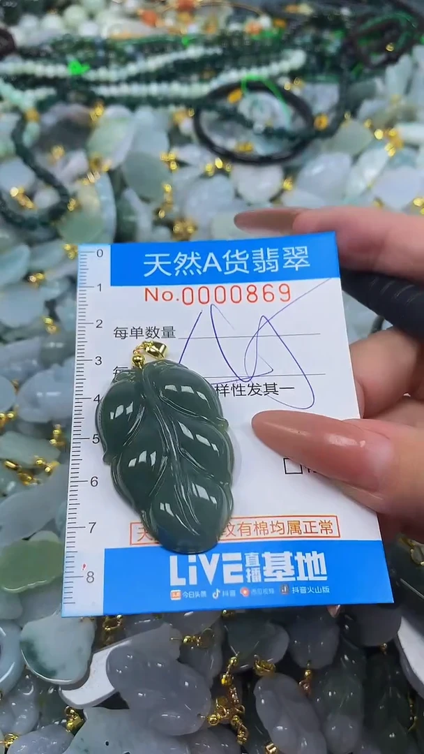 颈饰未镶嵌翡翠净货挂件-0868