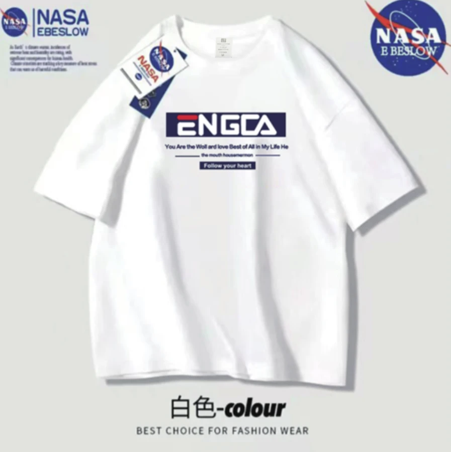 2025夏季时尚百搭男女同款休闲印花设计感短袖-GCA蓝字母