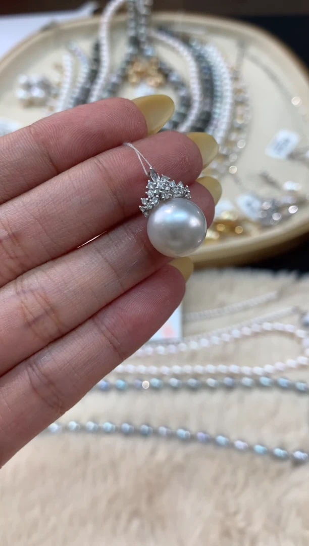 海水珍珠18K金镶嵌吊坠(不含链)5980