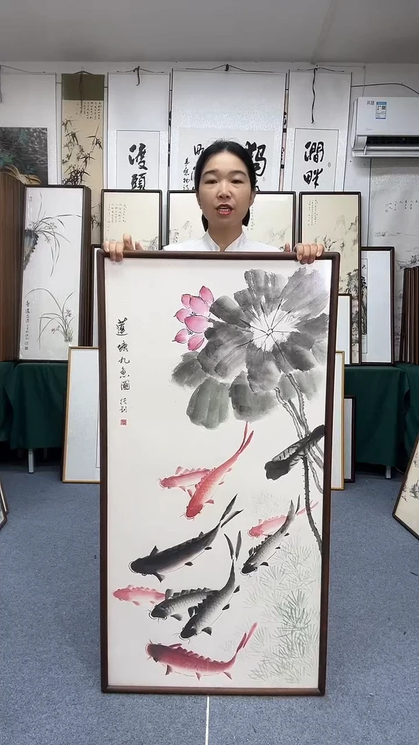 国画62*122实木画框京东包邮手绘