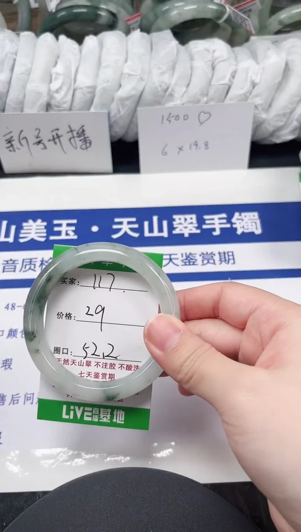 未镶嵌手镯石英质玉117-51/52