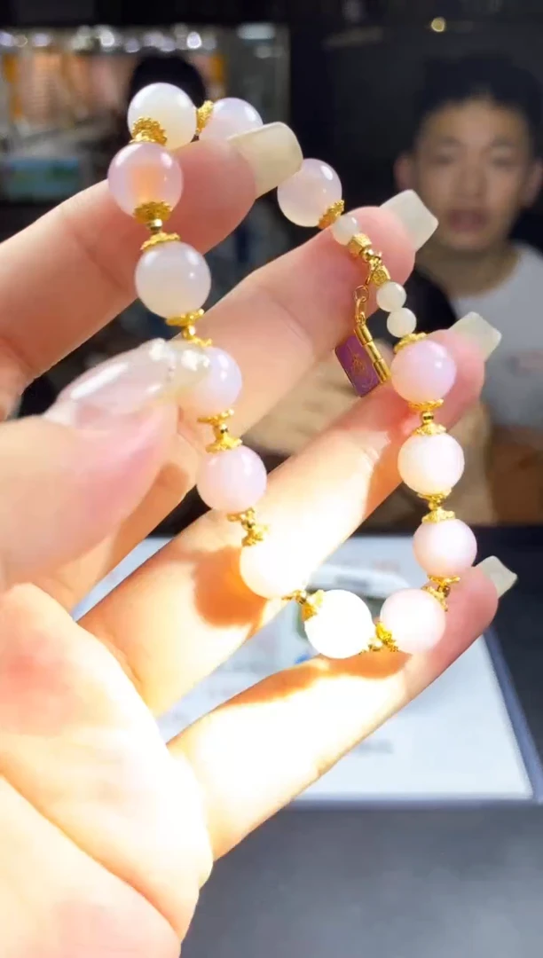 玛瑙/玉髓手串银S925镶嵌多样性-手串-S1091