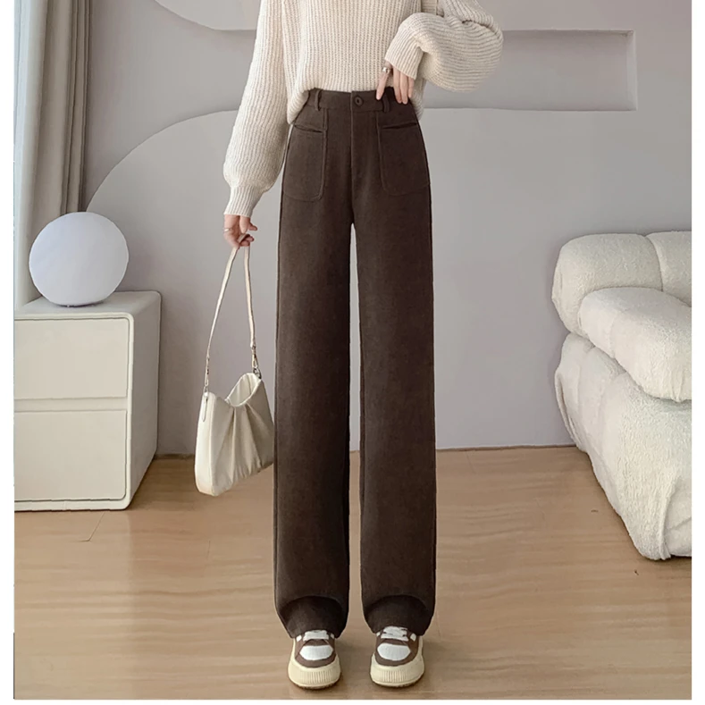 春季新款高个子175窄版直筒梧桐裤修身显瘦加长休闲女裤