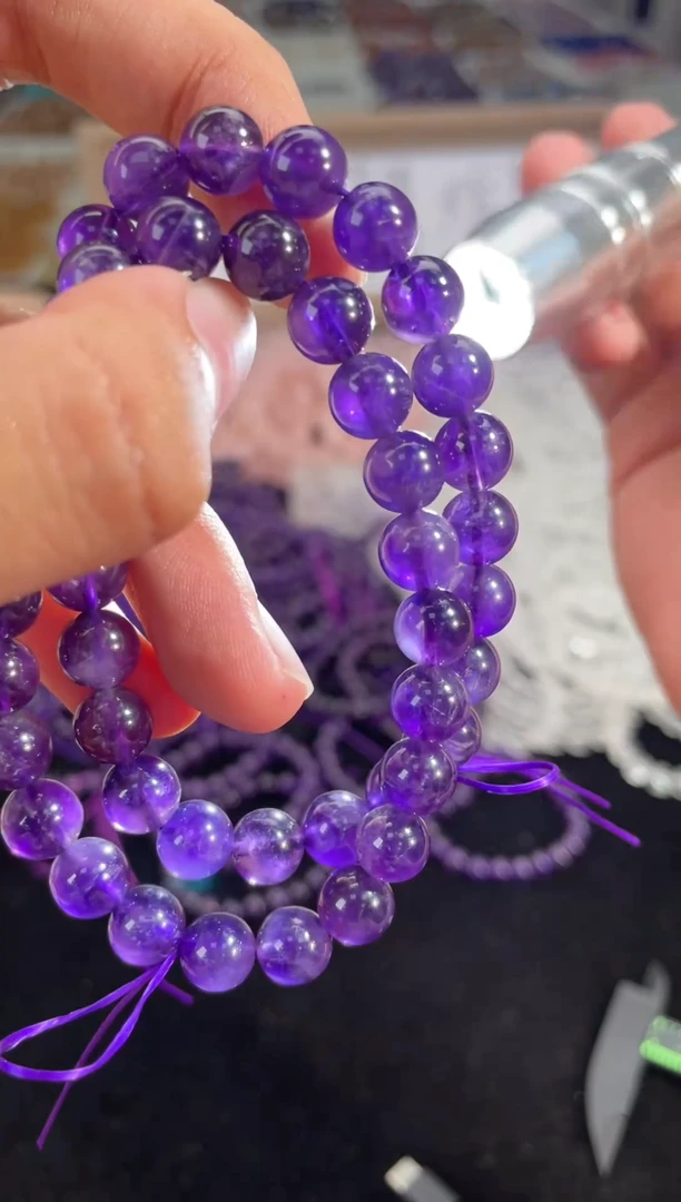 水晶手链未镶嵌乌拉圭紫水晶8mm