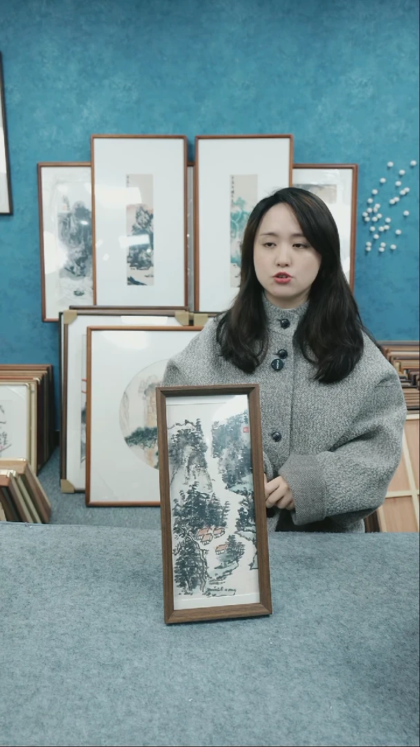 【闪购商品】国画17*37本土老师木质摆台