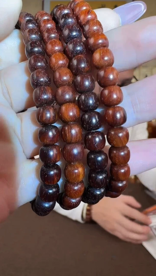 檀香紫檀（小叶紫檀）6*7 老型单圈手串