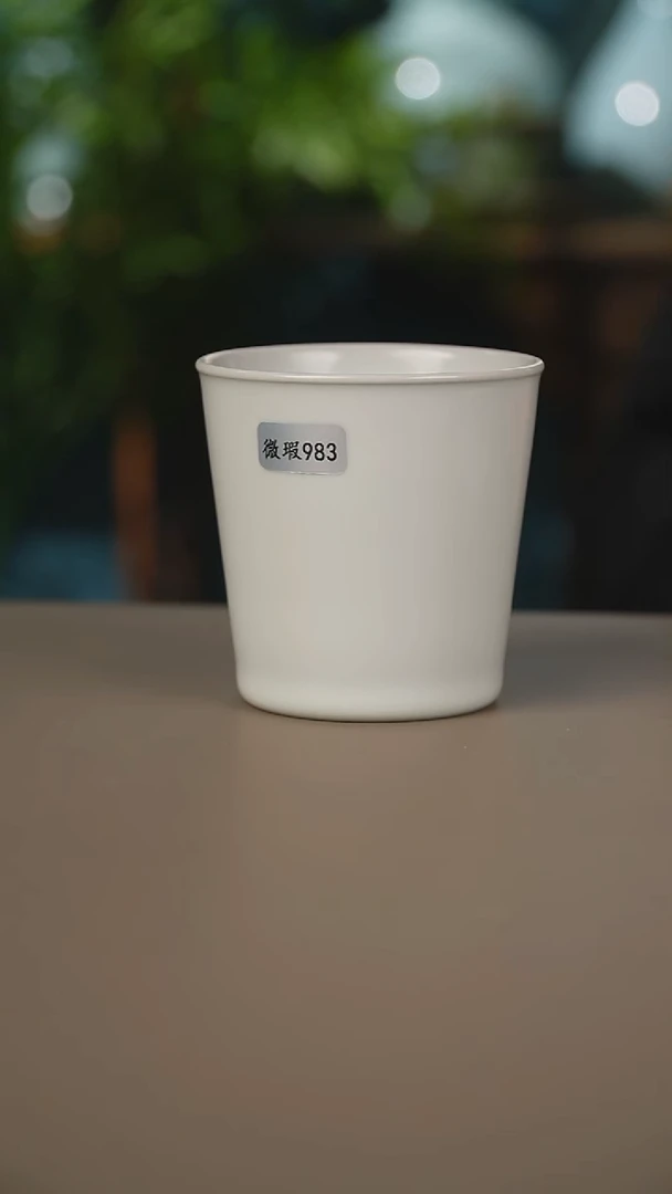 仿古月白可乐杯微暇