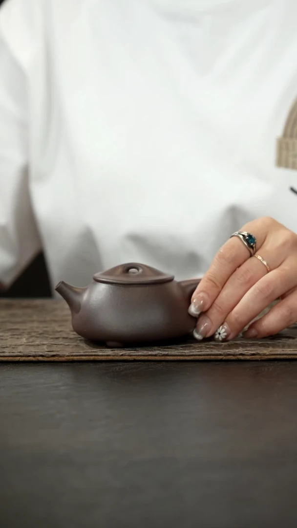 茶壶紫砂青灰紫泥满瓢150cc