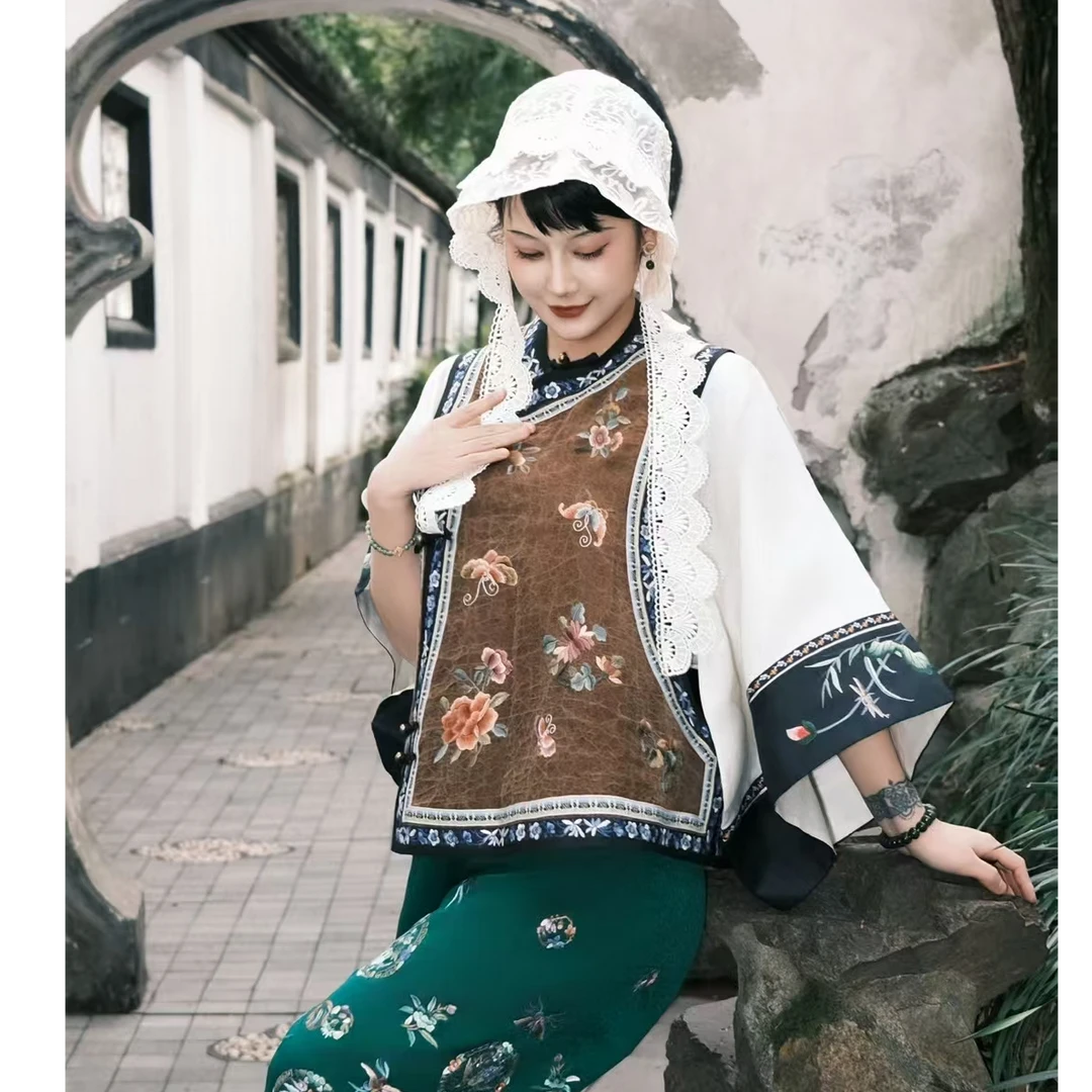 【一盏春】葳蕤国风中式服装重工手绣圆领马甲