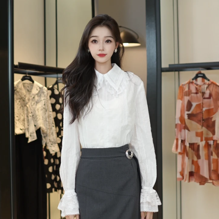 GIRDEAR/哥弟哥弟新款设计师款时髦百搭高级显瘦衬衫130068