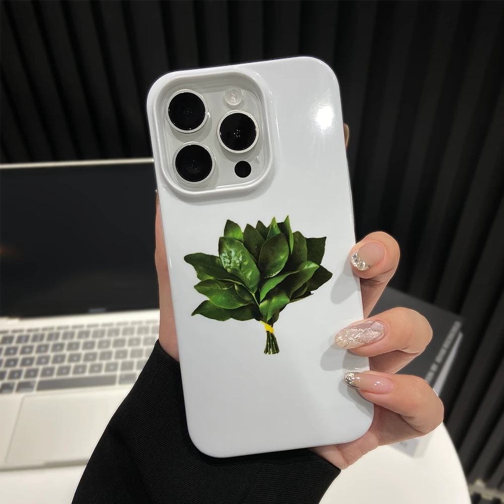 赵露思柚子叶适用于苹果17promax手机壳菲林大孔半包iPhone16/15