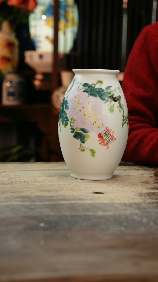 【闪购商品】瓷片景德镇纯手工釉下彩精品花瓶