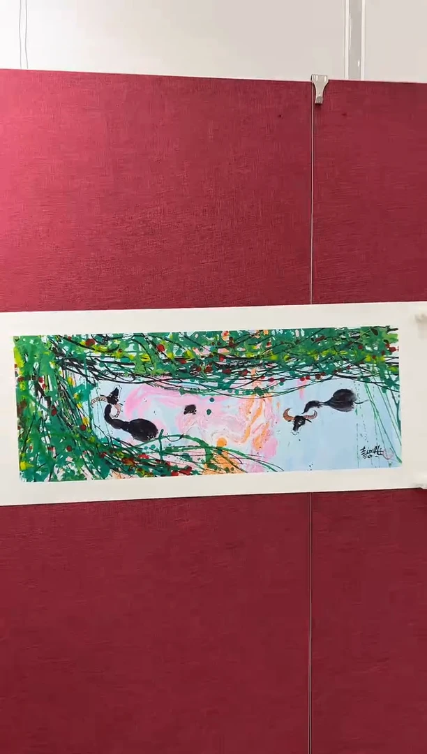 国画赵燮老师1.5pc藤萝作品