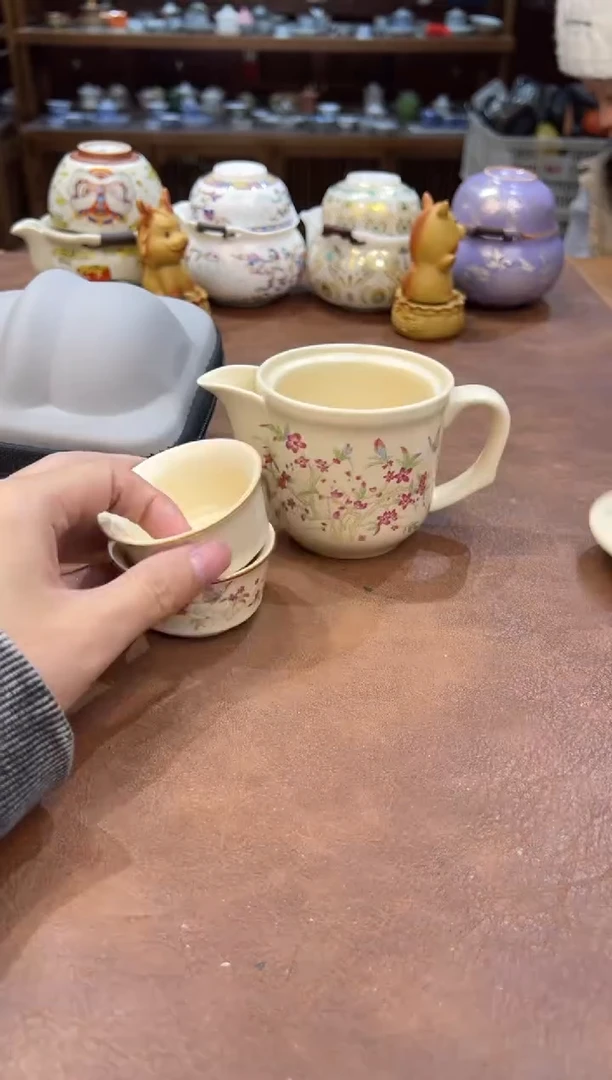 真的很便宜会开片的旅行茶具