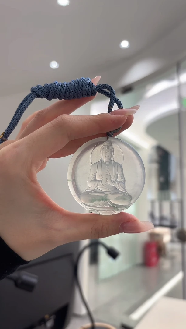 吊坠(不含链)未镶嵌翡翠大日如来圆牌多人不退不换