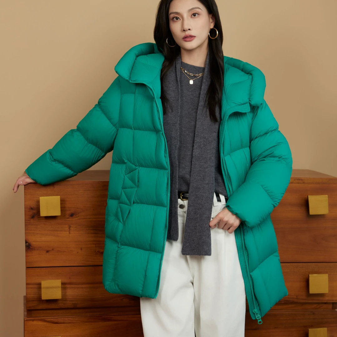 【红姐严选】新款时尚长款羽绒服-055012
