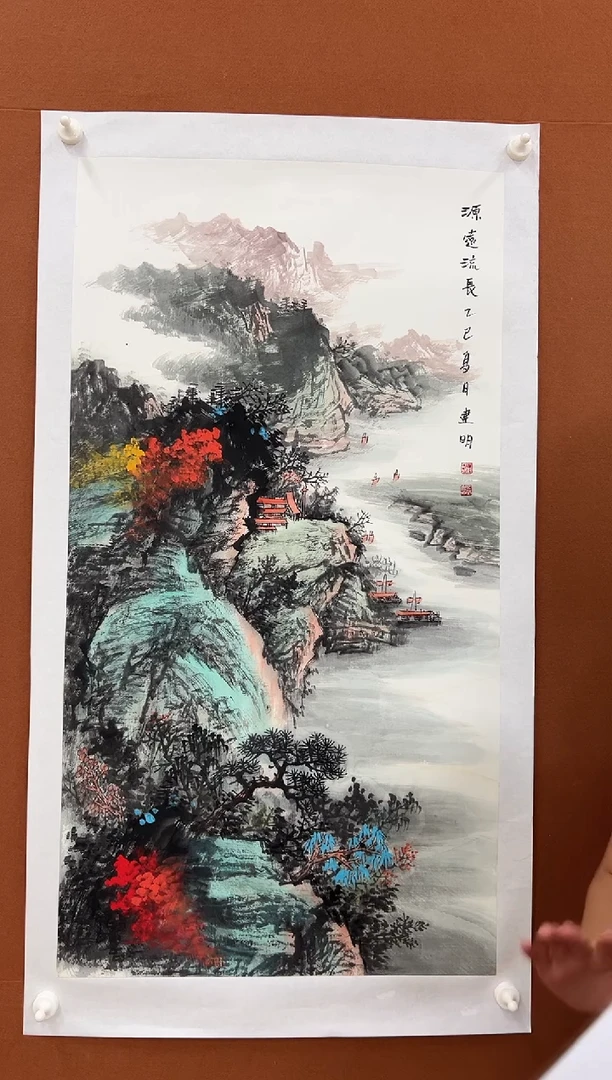 国画童建明三尺整张山水