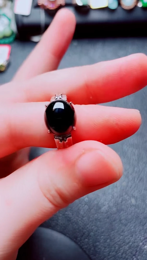 银S925镶嵌戒指翡翠111