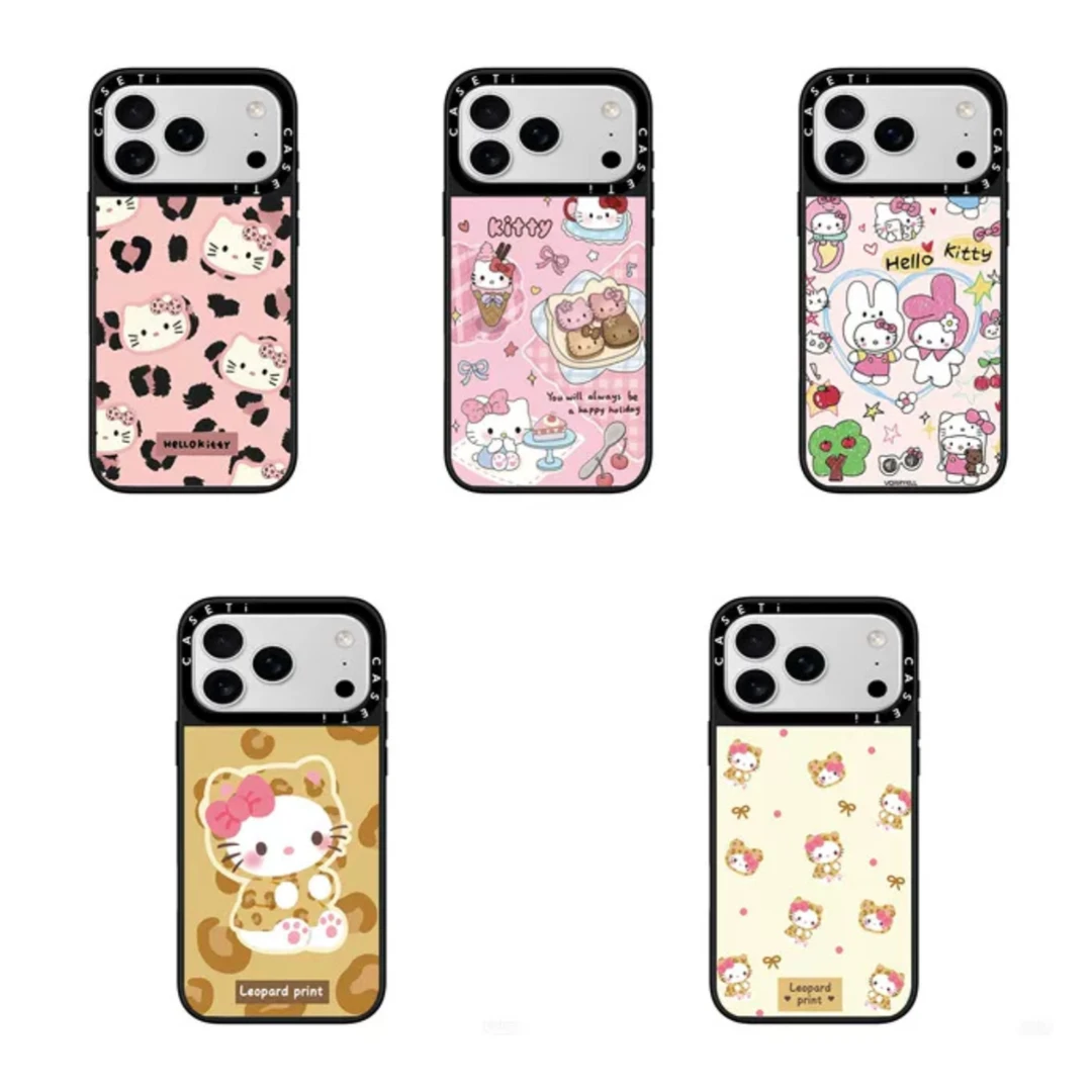 caseti联名HelloKitty凯蒂猫碎花蝴蝶适用于iPhone17ProMax/16Pro