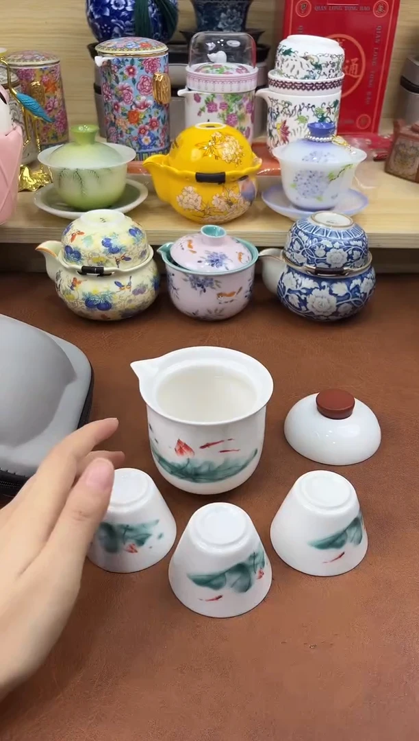 陶陶瓷茶具摆件旅行套组
