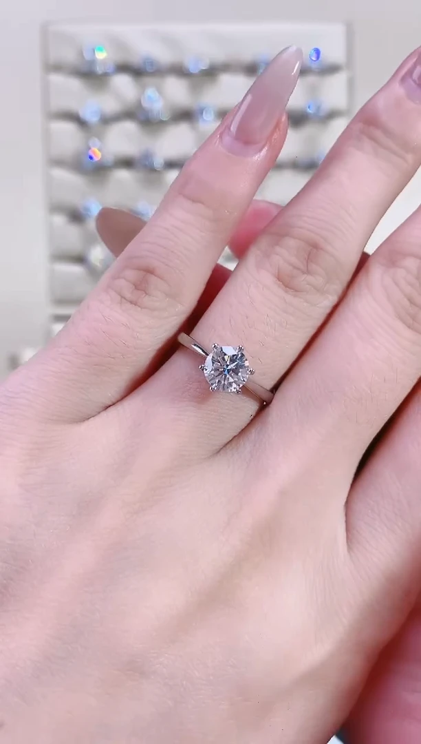 【闪购商品】实验室培育钻石铂Pt950镶嵌戒指周六12圈0612IN2002