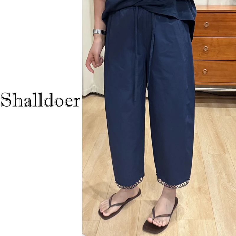 香朵儿夏季新款时尚气质舒适2025年休闲时尚松紧抽绳百搭休闲裤女