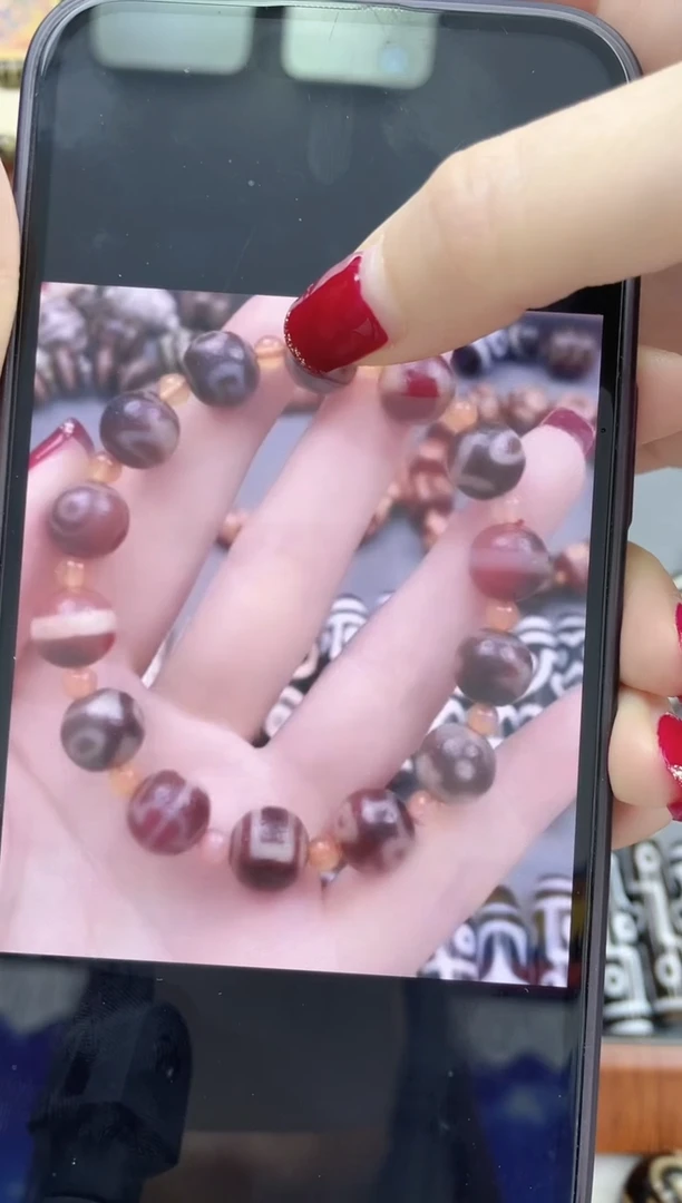 【闪购商品】玛瑙/玉髓珠珠未镶嵌红肉圆珠手串