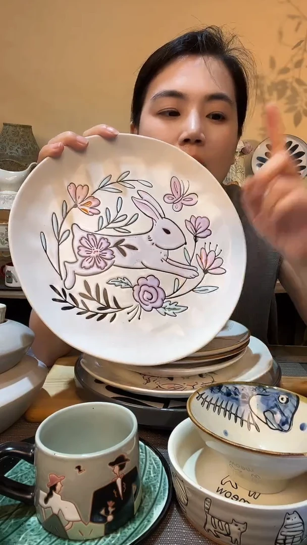 瓷片11英寸盘  微瑕介意勿拍